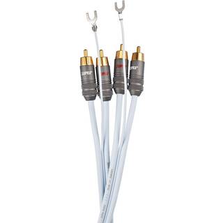 SUPRA PHONO kabel til grammofon (2x Phono han - han), isblå | 3 met | PRIS-MATCH