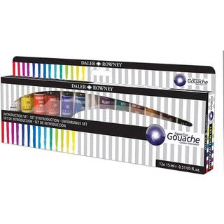 Daler Rowney Aquafine Sæt med gouache maling Introduction Set 12 x 15 ml