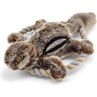 Ruffin 'It Rhode Island Textile Woodlands Chipmunk Plush Dog Leget?j med Rope Chew Ring Mutli 8,5 tommer (pakke med 1) Alle racest?rrelser