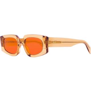 Retrosuperfuture Unisex 3AP Tetra meteorite Solbriller Acetat Brun Orange Rund Normal