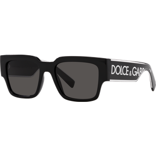 Dolce & Gabbana Mand DG6184 501/87 Solbriller Injiceret Sort Grå Firkantet Normal