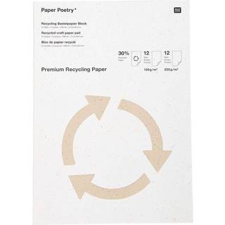Paper Poetry Premium Bastelblock Recyclingpapier A4 24 Blatt