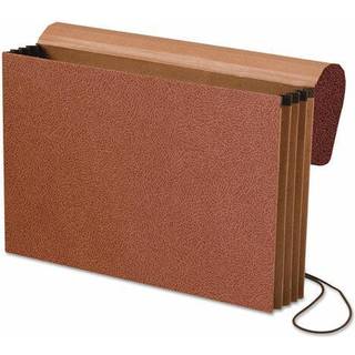 Pendaflex Standard Expanding Wallet med fiberknapper 3.5 """" Udvidelse 1 Afsnit Elastisk ledning Lukning Juridisk st?rrelse R?d fiber