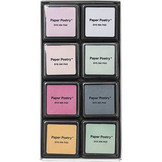 Paper Poetry Tusche-Stempelkissen Set 8 Farben - Smoky Colours Mix