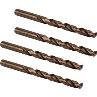 POWERTEC 3/8"""" koboltbor - 4 stk. - 5"""" l?ngde - M35 HSS Jobber-l?ngde snoede bits med 135 spids til boring af tr? Metal rustfrit st?l Nikkellege