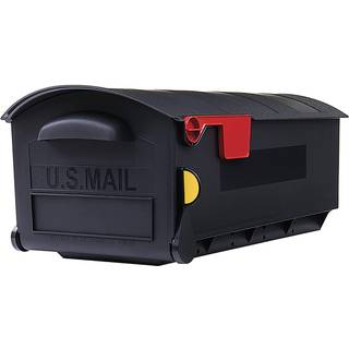 Arkitektoniske postkasser Patriot Large Capacity Plastic Post Mount Mailbox Black