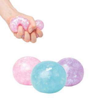 Klemmebold med glimmerkonfetti - Ø 6 cm.-Pink