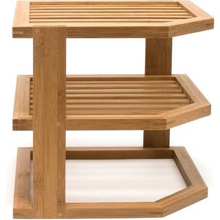 Lipper International 8883 Bambus Wood 3-Tier Corner Kitchen Storage Shelf 10 """" X 10 """" X 9-1/2 """"