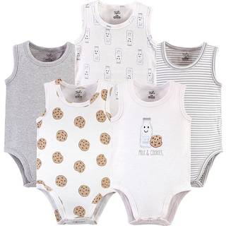R?rt af naturen unisex baby organisk bomuld bodysuits m?lk & cookies 12-18 m?neder