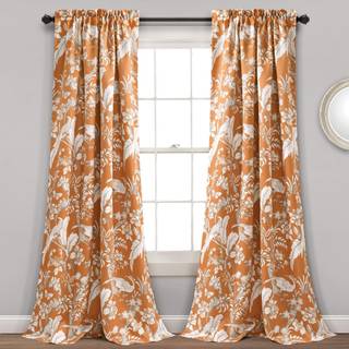 Frodig indretning orange gardiner dolores m?rkere vindue s?t til stue spisestue sovev?relse 84 """" x 52 """" 84 i x 52 i panelpar