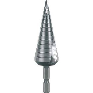 Trappebor HSS 1/4" 6kt. bit-skaft 2H 4,0-30,0mm
