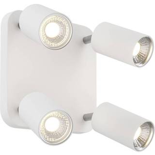 Loftlampe Eye Spot med 4 lyskilder, firkantet, hvid