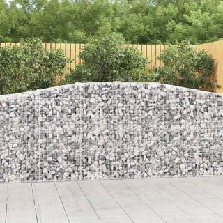 buede gabionkurve 5 stk. 400x50x100/120 cm galvaniseret jern
