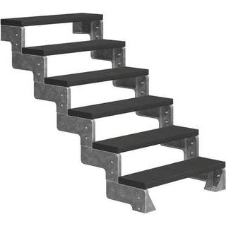 DOLLE Gardentop terrassetrappe med Trimax, antracit - 6 trin