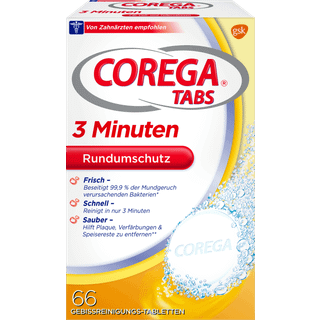 Corega 3 Minuttes Rensetabletter til Protese 66 stk.