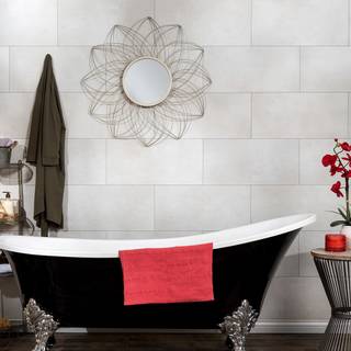 Palisade 23.2 in. X 11.1 in. Interlocking vinylv?g/backsplash -paneler i vinterlig blanding (10 pakke)