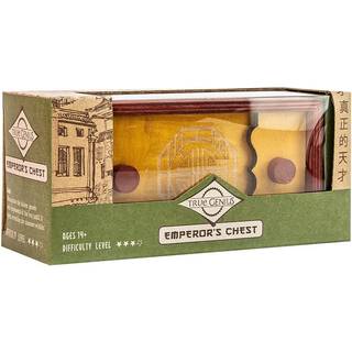 Project Genius Emperors Chest Classic Wooden Brainteaser Puzzle Box Gift til b?rn 8+ Teenagere og voksne - Skjult rum til gavekort og kontanter
