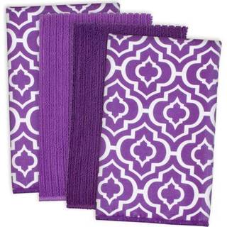 DII-reng?ringssamling Multi-purpose Microfiber Aubergine Lattice Vishtowel Set