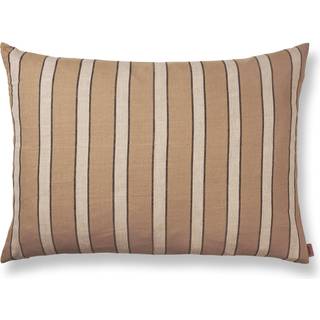 Brown Cotton Cushion Large - Lines