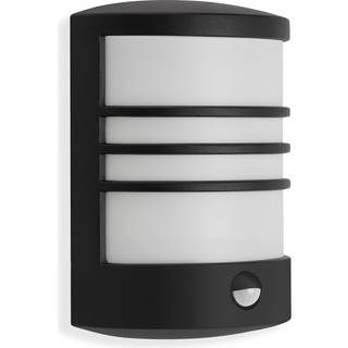 Toledo udendørs LED-væglampe, sensor, sort 4.000 K
