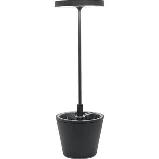 Zafferano Poldina Reverso bordlampe m. batteri grå Reverso, dæmpbar, Aluminium/grå/zink, Stue/spisestue, Aluminium, Moderne