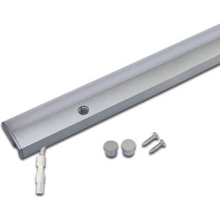 LED-underskabsbelysning ModuLite F, aluminium, 90 cm, 3.000 K, aluminium