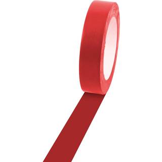 Champion Sports Vinyl Tape 1 bred x 60 meter lang r?d - Holdbart gulvmarkeringstape til sociale distancering af skolens fitnesscentre - H?rdt gul