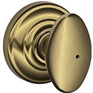 Schlage Siena Privacy Knob Andover Rose Antique Brass - FA40DNB609/F40SIE609 og
