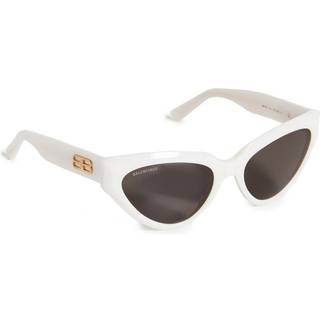Balenciaga BB0270S 003 56 Solbriller Kvinder Hvid - White - 56mm