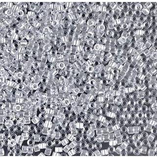 Miyuki Delica 11/0 Cylinder Seed perler - SPKL Silver Grey foret krystal - DB0271 5 gram