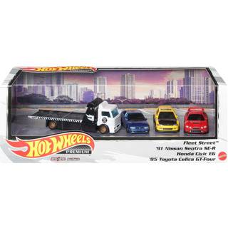Hot Wheels Premium Collect Display-s?t med 3 1:64 skala die-cast biler og 1 team transport k?ret?jssamlere favoritter 2 s?t i sortimentet for sam