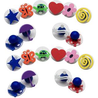 Klar 2 L?r Giant Stampers - Fantinativt spil - S?t 1 - S?t med 10 - Let at holde skumstempler til b?rn - Kunst og h?ndv?rksstempler til sk?rme -p