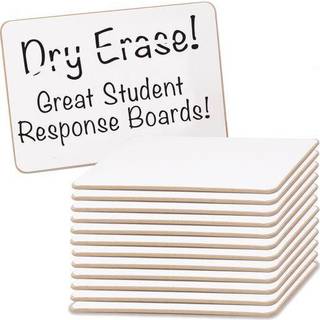 Virkelig gode ting Ikke -magnetiske t?rre sletningsplader - S?t p? 12-6 """" X 9 """" - Ideel til hjemme- og skolel?ring - Genanvendeligt og engagere