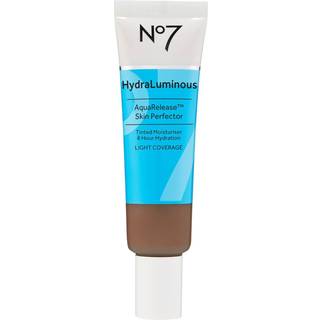 NO7 Hydraluminøs Aquarelease Skin Perfector - Dark - Hydrating Tinted Moisturizer & Foundation for Face - Ceramides & Vitamin B5 for langvarig hu