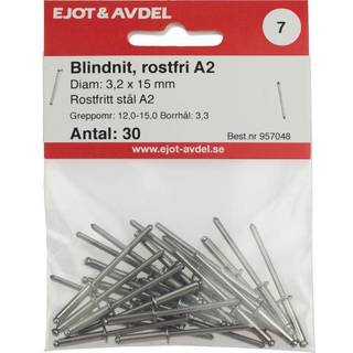 Ejot 120048 Blindnitte SS, RFR F30, pakke med 30 3,2 x 10 mm