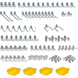 Triton Products 76983 Durahook Kit Zinkplateret st?lkrog og bin sortiment til Duraboard 1/8-tommer og 1/4-tommer pegboard 83-delt