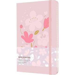 Moleskine Limited Edition Sakura Notebook Hard Cover Large (5 """" X 8.25 """") Desteret/foret grafik 1 240 sider