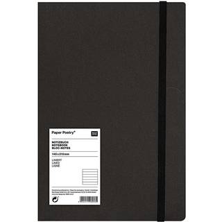 Paper Poetry Notizbuch weiß A5 schwarz liniert - Weiß