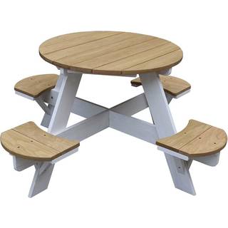 UFO picnic bord - brun/hvid