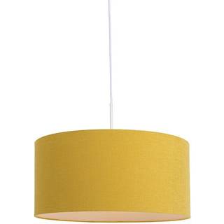 Pendellampe hvid med gul skærm 50 cm - Combi 1