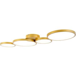 Loftslampe guld inkl. LED 3-trins lysdæmper 4-lys - Lupolo