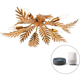 Vintage Smart Loftslampe Guld 70 cm inkl. 5 WiFi B35 - Botanica