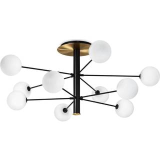Ideal Lux Cosmopolitan sort/messing 10fl Ø 124