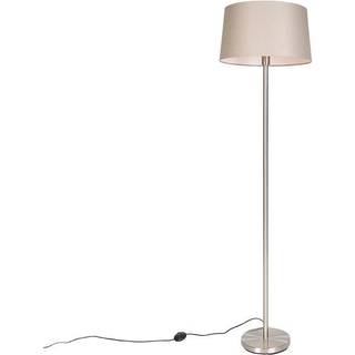 Moderne gulvlampe stål med taupe skærm 45 cm - Simplo