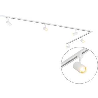 Moderne hvidt 1-faset skinnesystem med 5 spots - Iconic Jeana