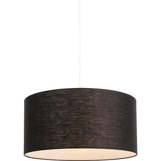 Moderne pendellampe hvid med sort skærm 50 cm - Combi 1