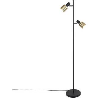 Design gulvlampe sort med guld 2-lys - Stijn