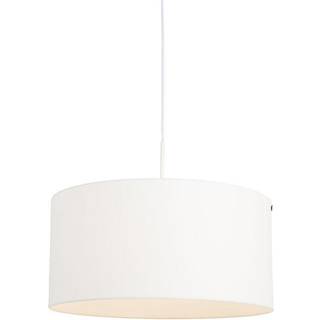 Moderne pendellampe hvid med hvid skærm 50 cm - Combi 1