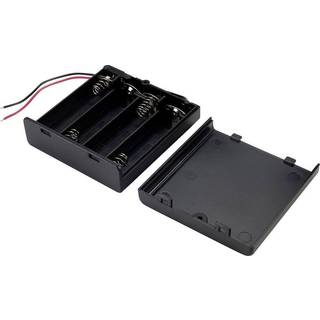TRU COMPONENTS SBH341-1AS Batteriholder 4 R6 (AA) Kabel