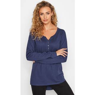 Lts Made For Good Tall Blue Henley Top 10 Lts | Tall Women's Long Sleeve Tops